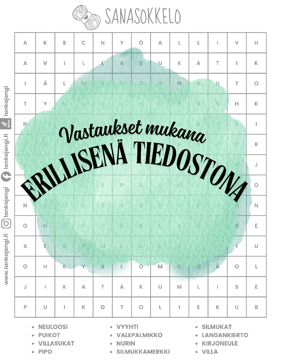 Neulojan sanasokkelo,ladattava PDF, ilmainen