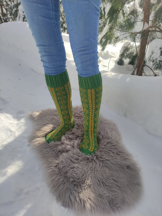 Alku-villasukat, neuleohje