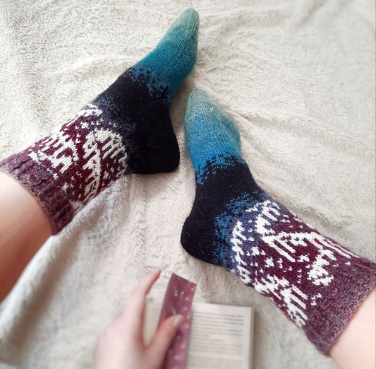 Auroorat-sukat, neuleohje