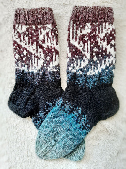 Auroorat-sukat, neuleohje