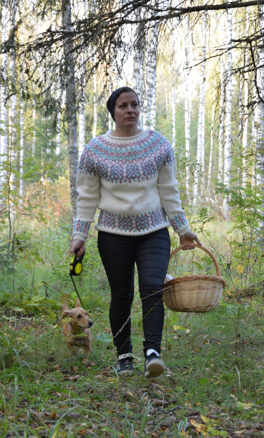 Ekraan-villapaita, neuleohje