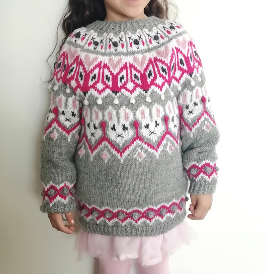 Lasten Friends forever-kaarrokeneule, neuleohje