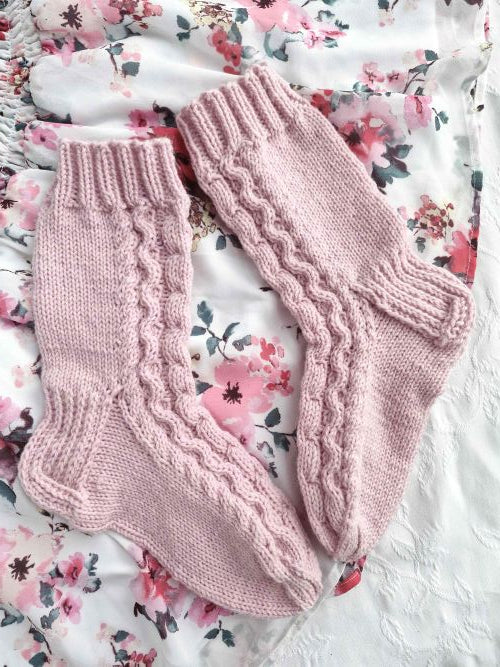 For You-palmikkosukat, neuleohje