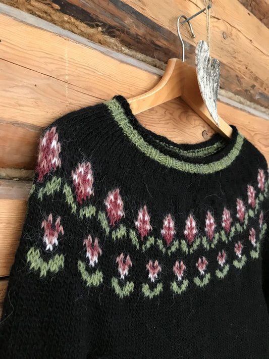 Gardener's sweater-kaarrokeneule, neuleohje