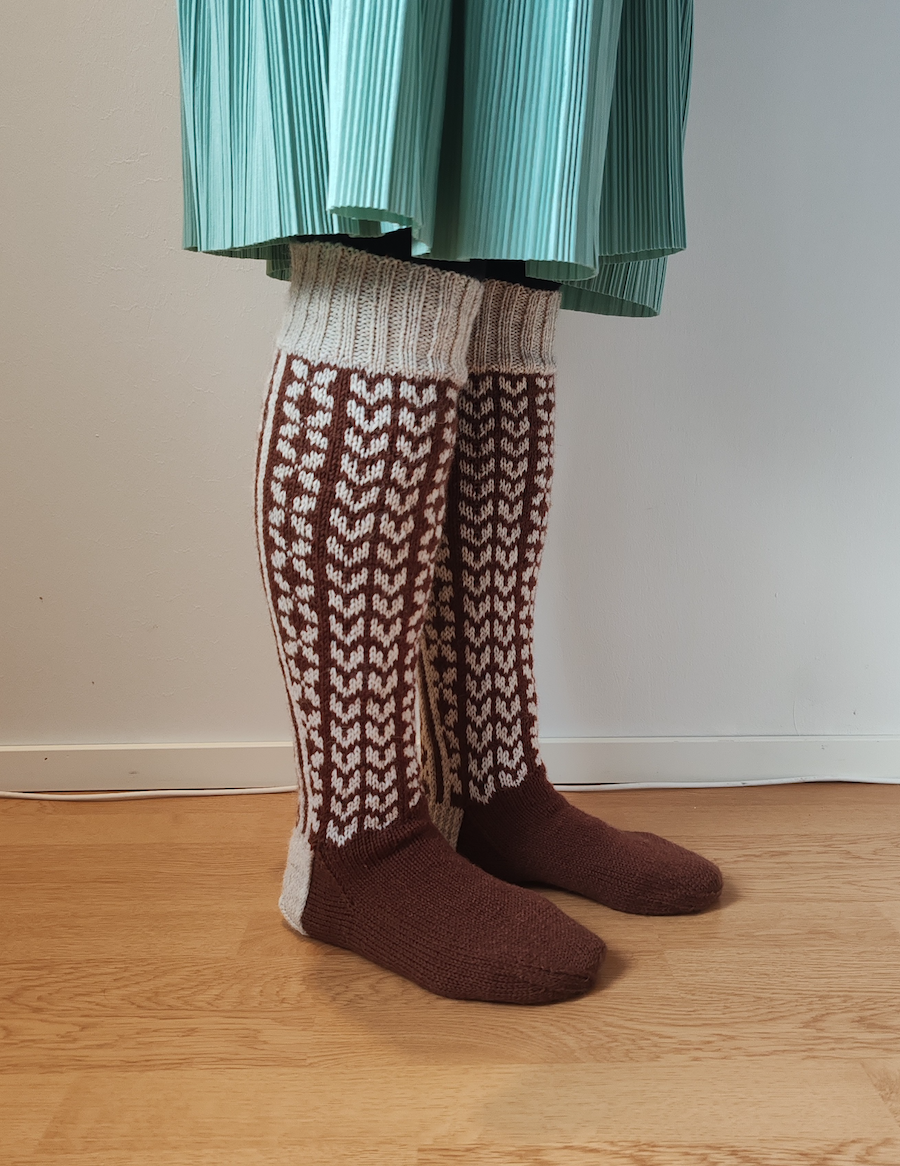 Hilma-villasukat, neuleohje