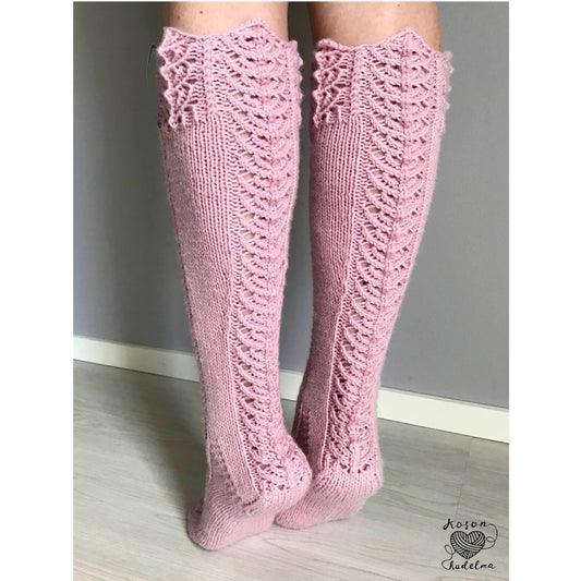 Huurre-sukat, neuleohje