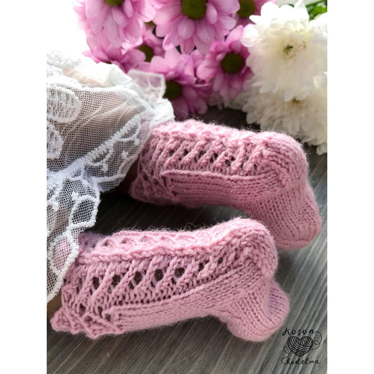 Huurre-vauvansukat, neuleohje