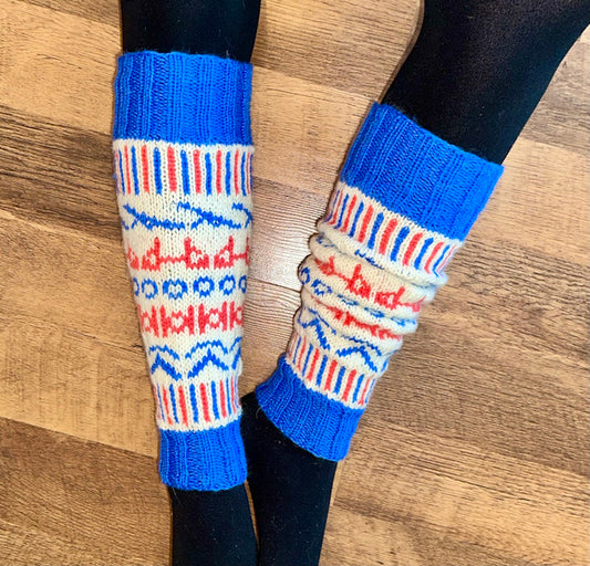 Hyppää!-säärystimet, neuleohje