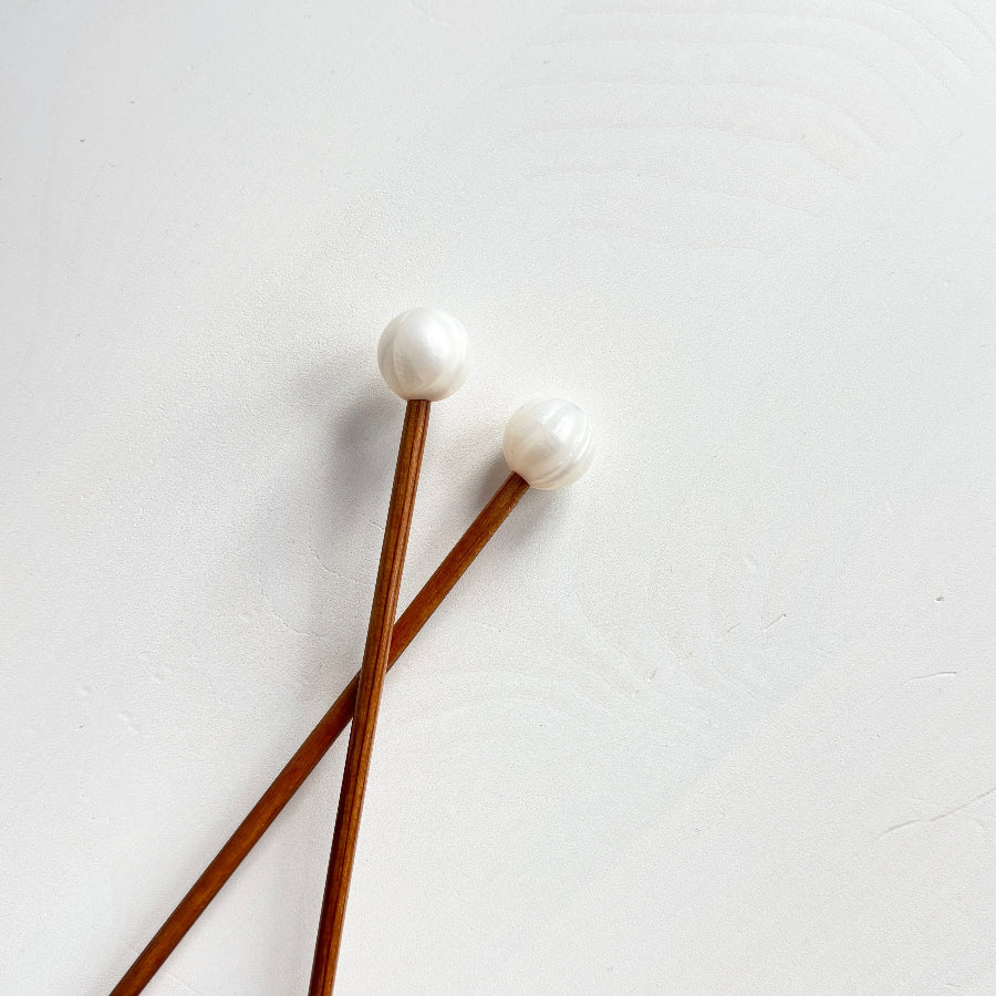 Puikkostopparit, pallo, helmiäisvalkoinen