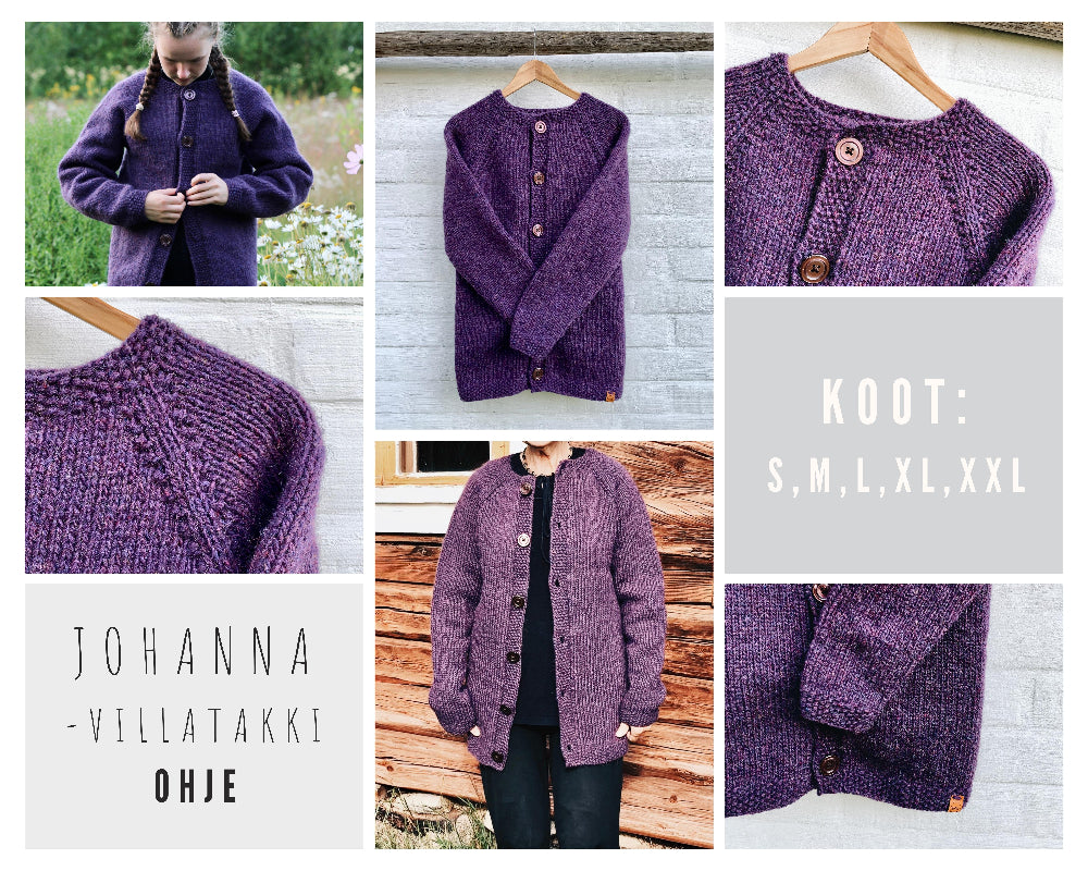 Johanna-villatakki, neuleohje