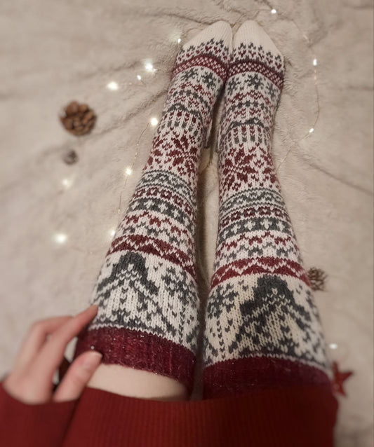 Frostyknitsin Joulukalenterisukat 2023, neuleohje