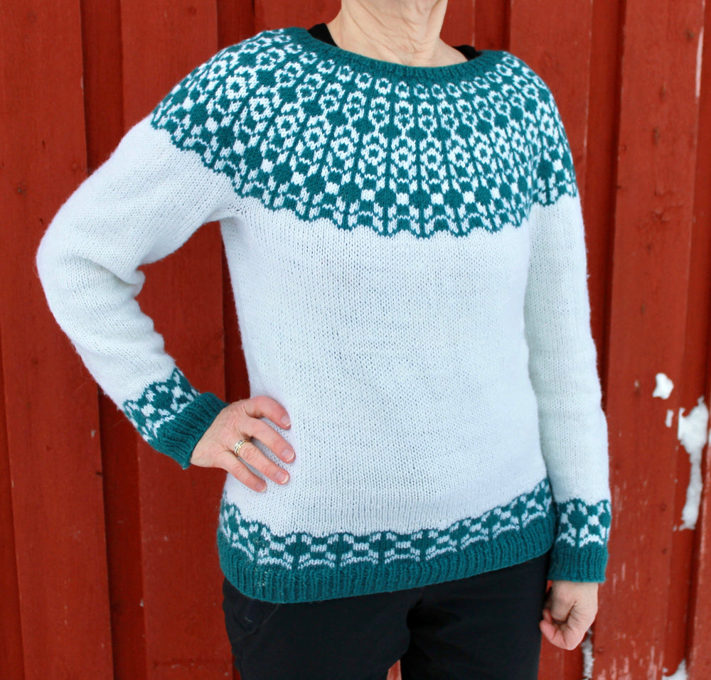 Kaiku-kaarrokeneule, neuleohje