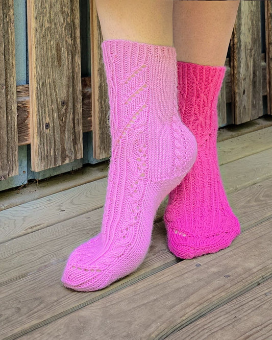 Kesäyön unelma-sukat, neuleohje