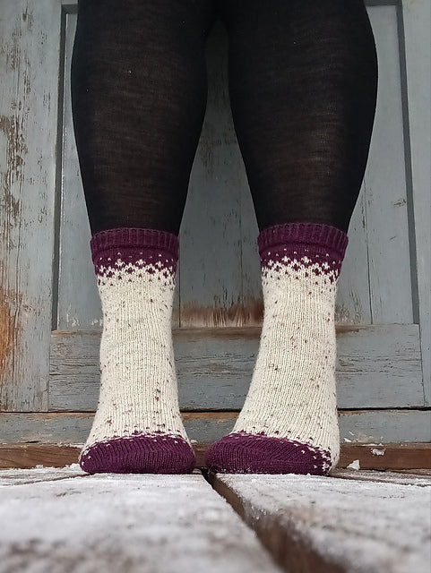 Kuura-sukat, neuleohje