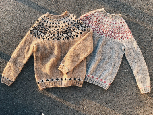 Lasten Aurora-villapaita, neuleohje