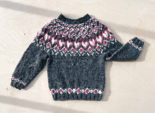 Sydänten aika-villapaitapaketti, neuleohje