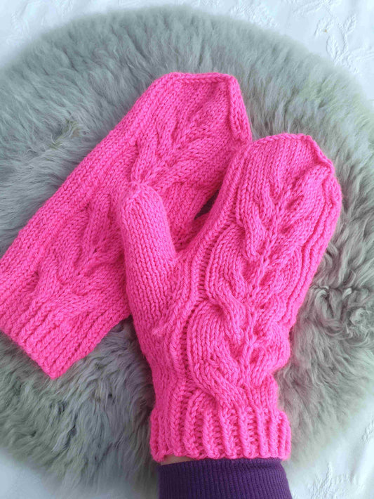 Loiste-palmikkolapaset, neuleohje