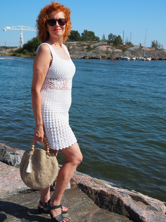 Lumihiutale-mekko, neuleohje