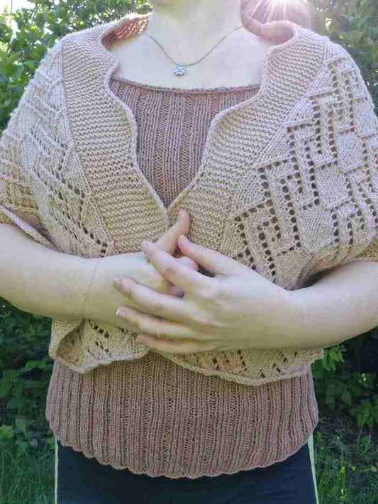 Crystal-pitsihuivi, neuleohje