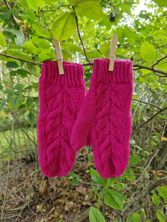 Mimosa-pitsipalmikkolapaset, neuleohje