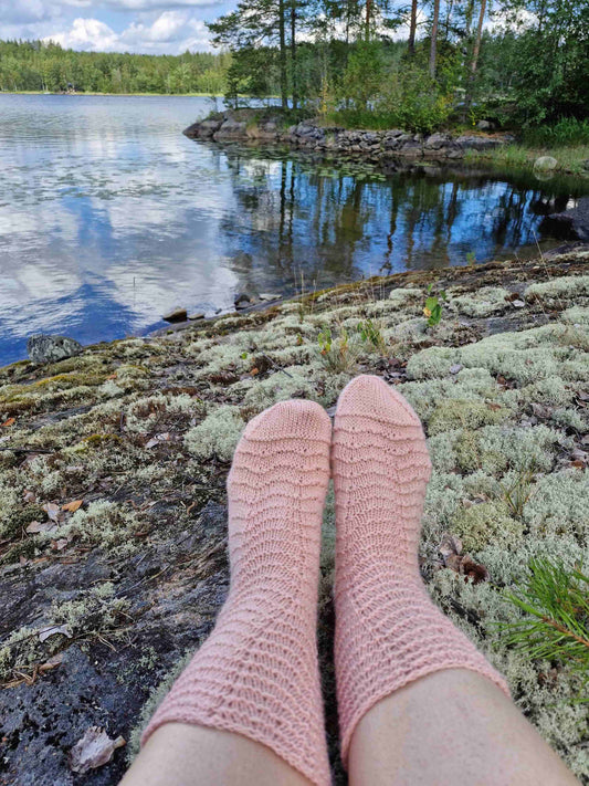 Muru-pintaneulesukat, neuleohje