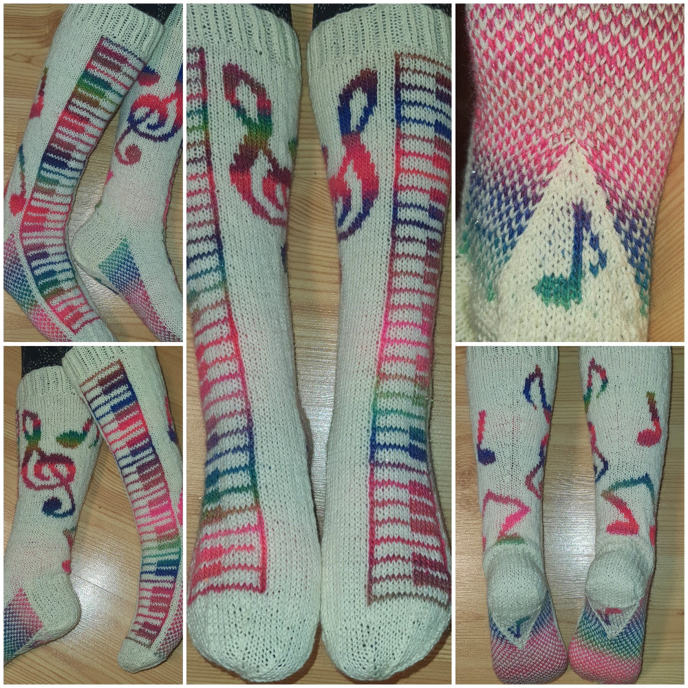 Music for my feet-kirjoneulesukat, neuleohje