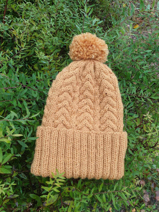 Polkuni mun-palmikkopipo, neuleohje