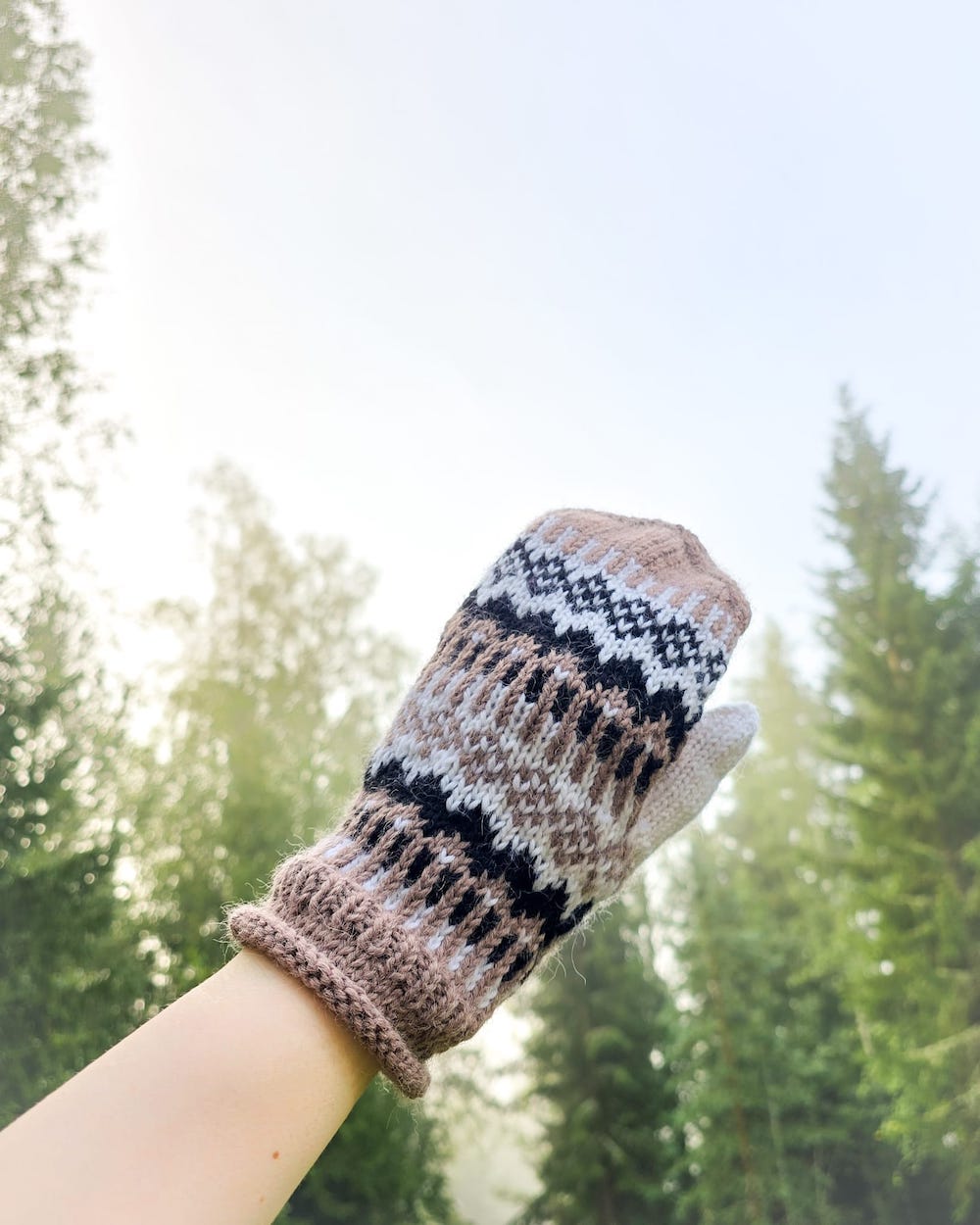 Poluilla-lapaset, neuleohje