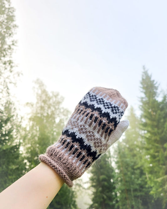 Poluilla-lapaset, neuleohje