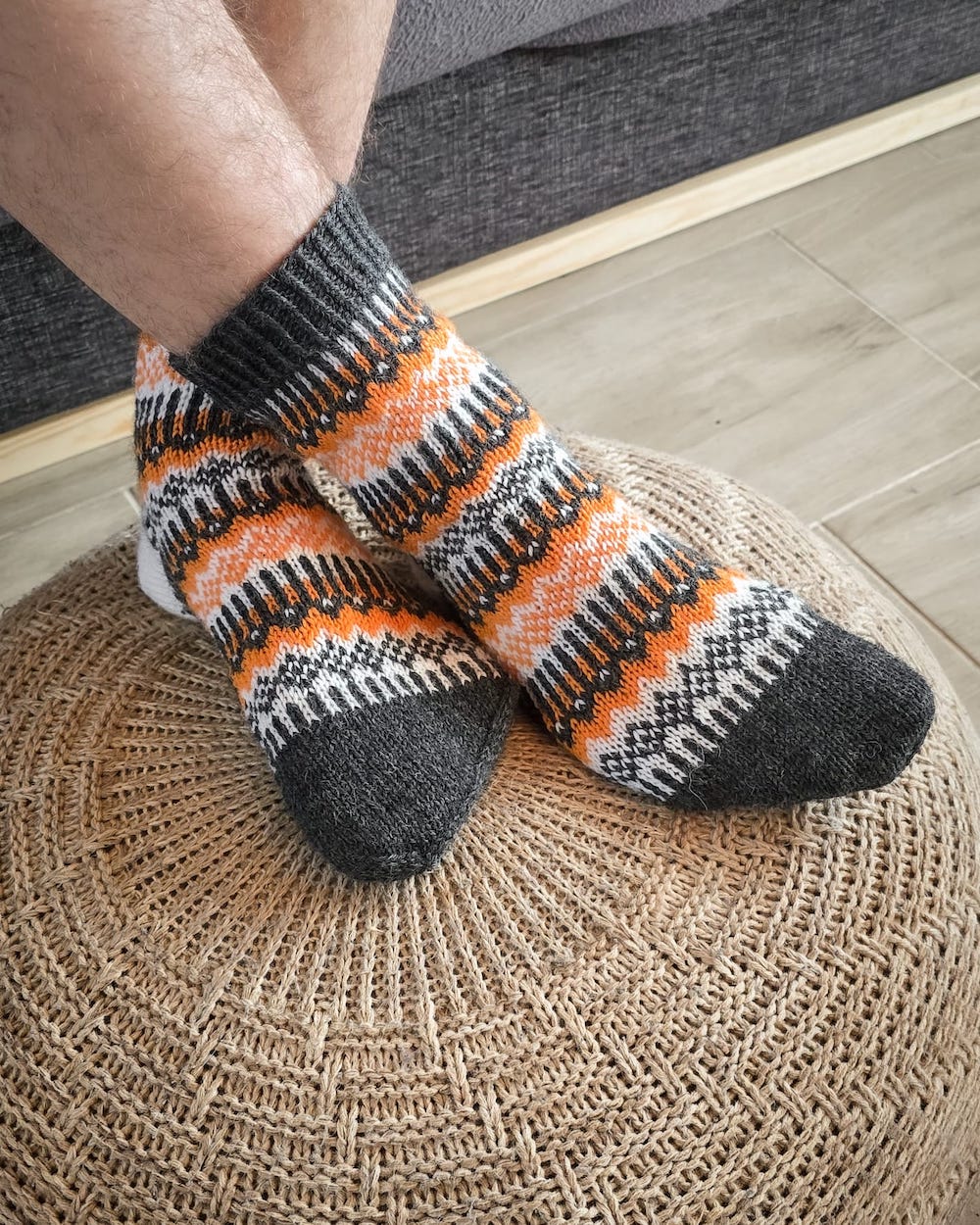 Poluilla-sukat, neuleohje