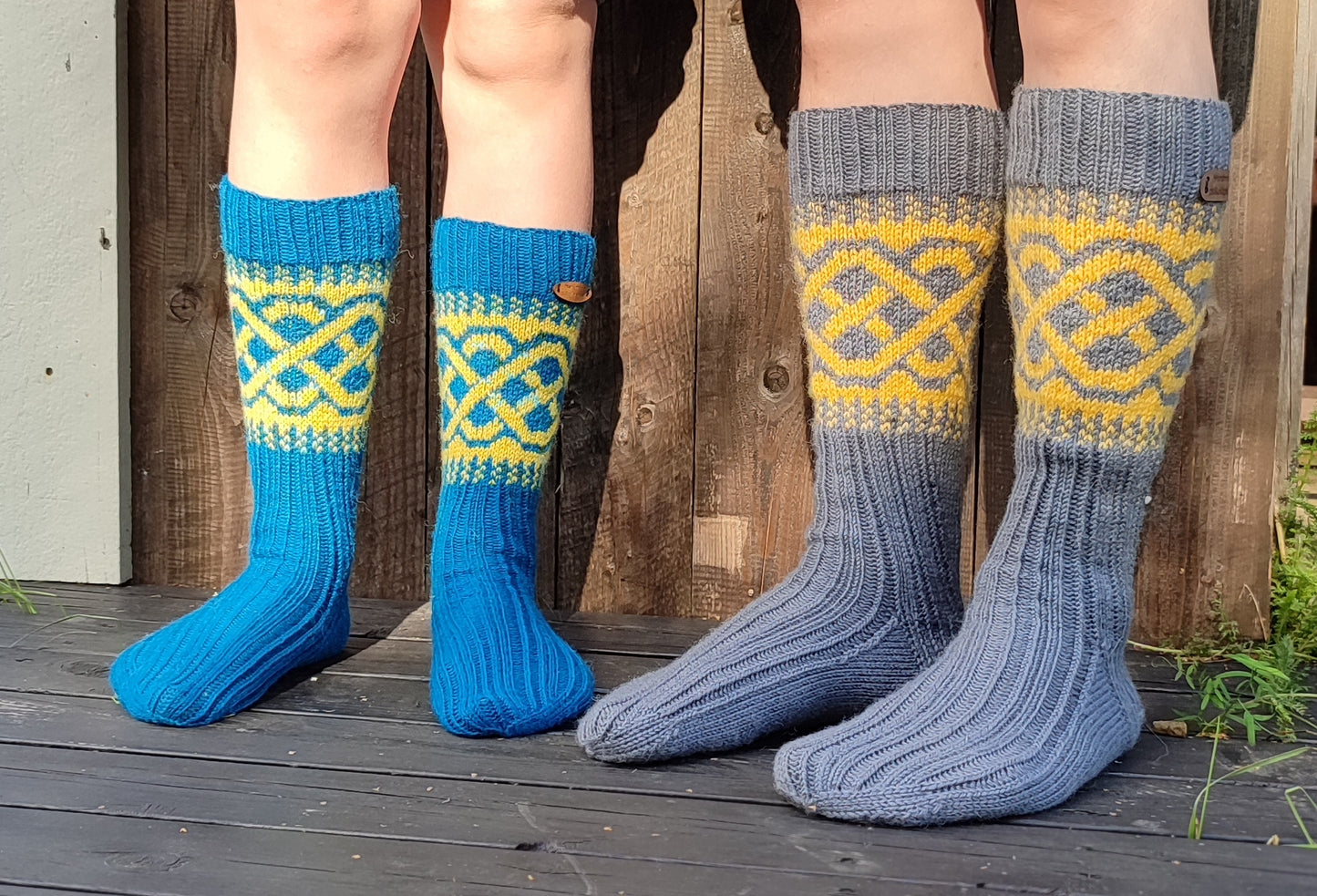 Rune-saapassukat, neuleohje