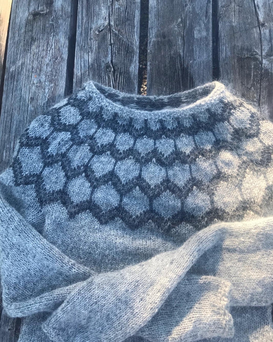 Saga-kaarrokeneule, neuleohje