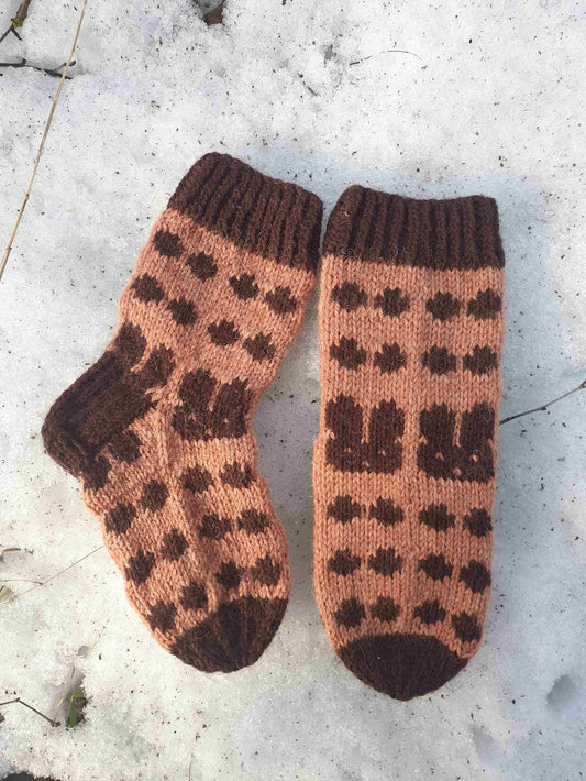 Suklaapupu-sukat , neuleohje