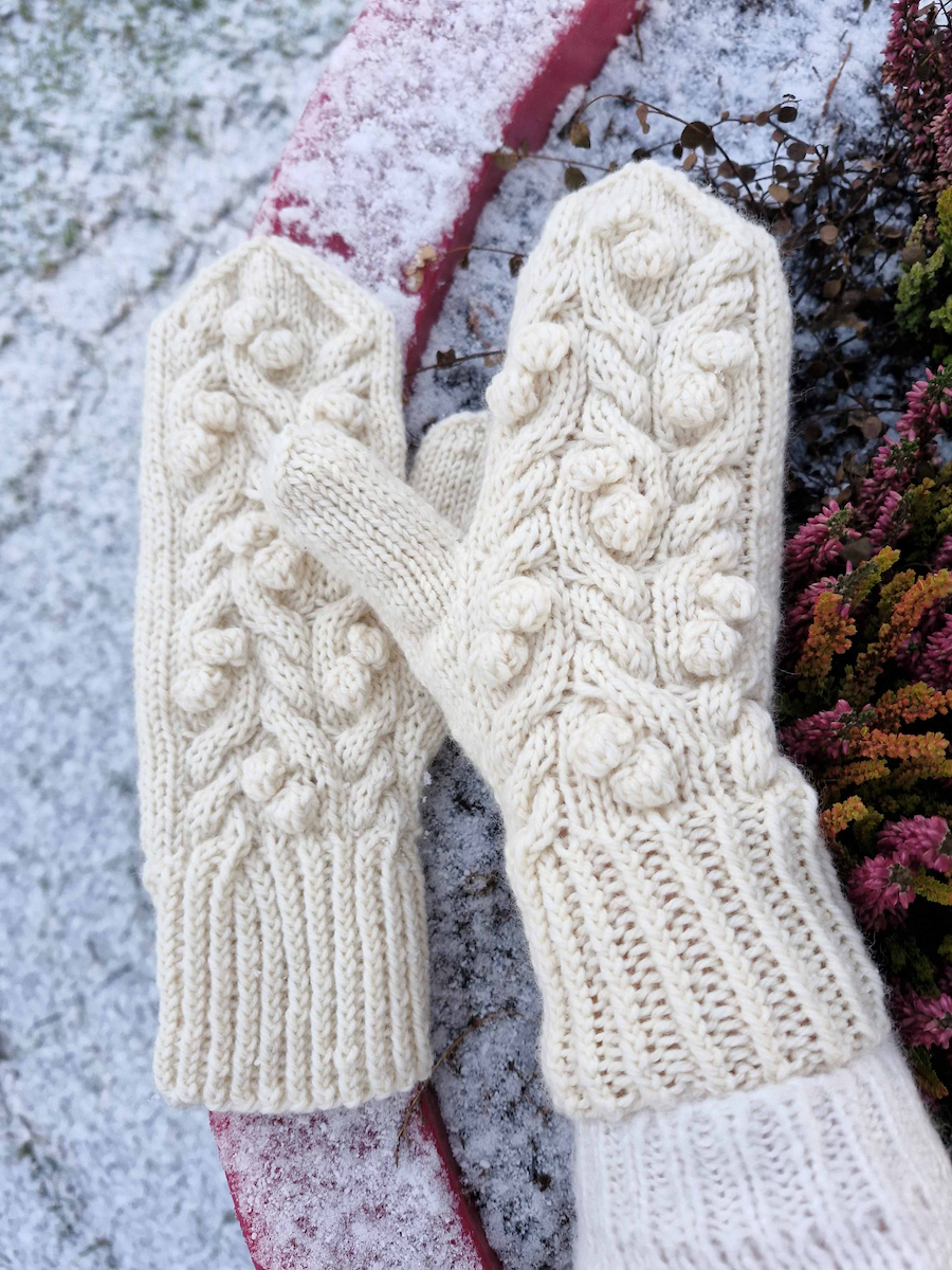 Talvimarjat-lapaset, neuleohje