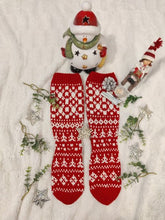 Tonttujen talviyö-sukat, neuleohje