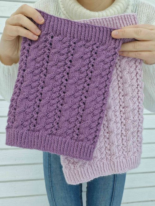 Twisted-tuubihuivi, neuleohje