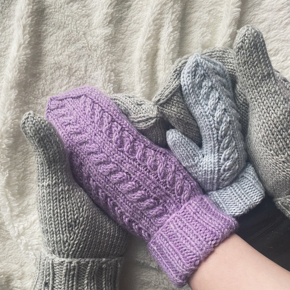 Vaahtokarkki-lapaset, neuleohje