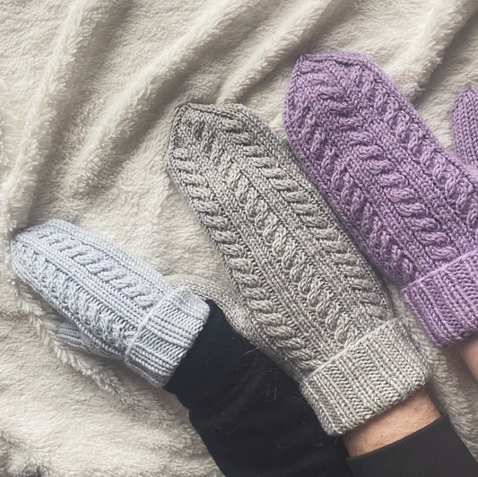 Vaahtokarkki-lapaset, neuleohje