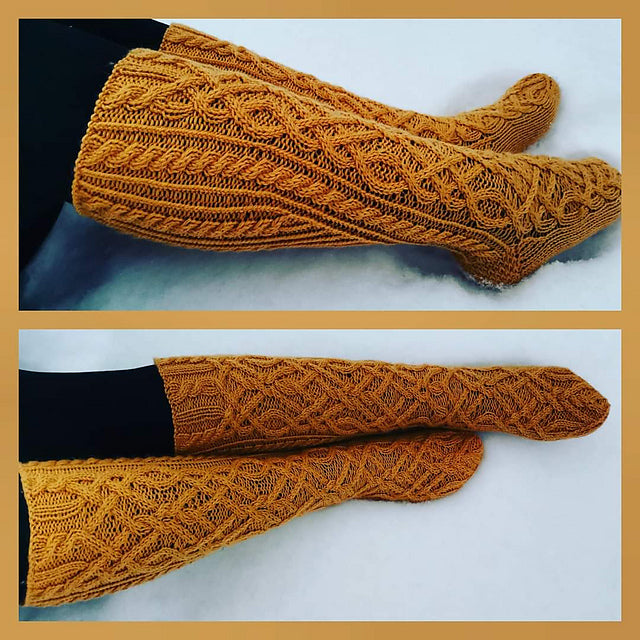 Valontuojat-palmikkovillasukat, neuleohje