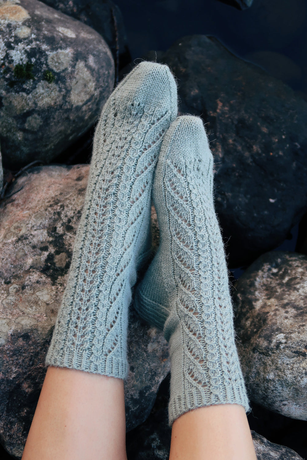 Velda-sukat, neuleohje