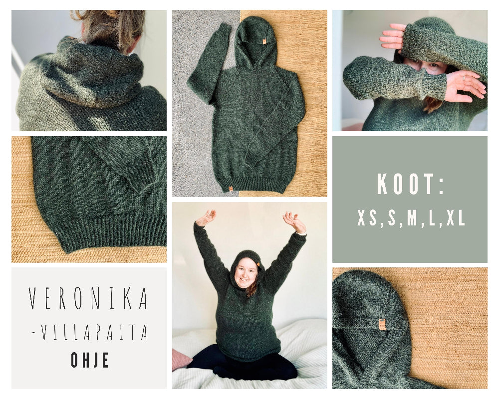Veronika-villapaita, neuleohje