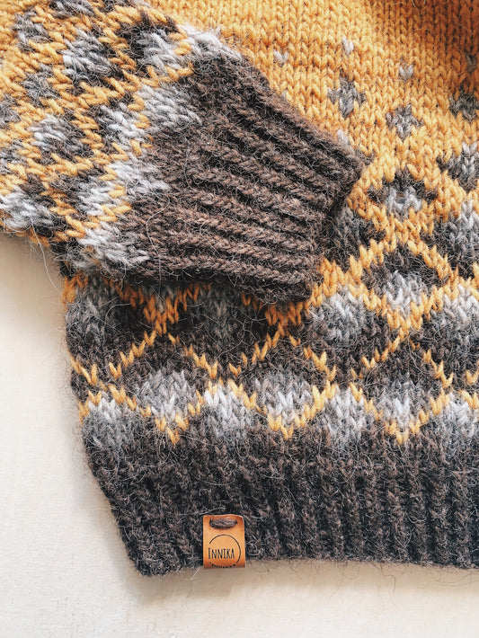 Viljami-villapaita, neuleohje