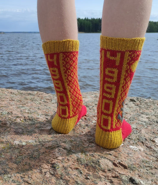 Virolahti-villasukat, neuleohje