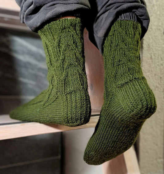 Wunderbar-miesten palmikkosukat, neuleohje