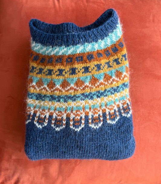 Aztek-kaarrokeneule, neuleohje