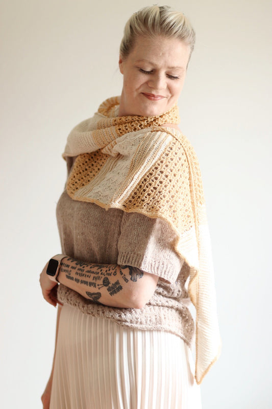 Dimensione-huivi, neuleohje