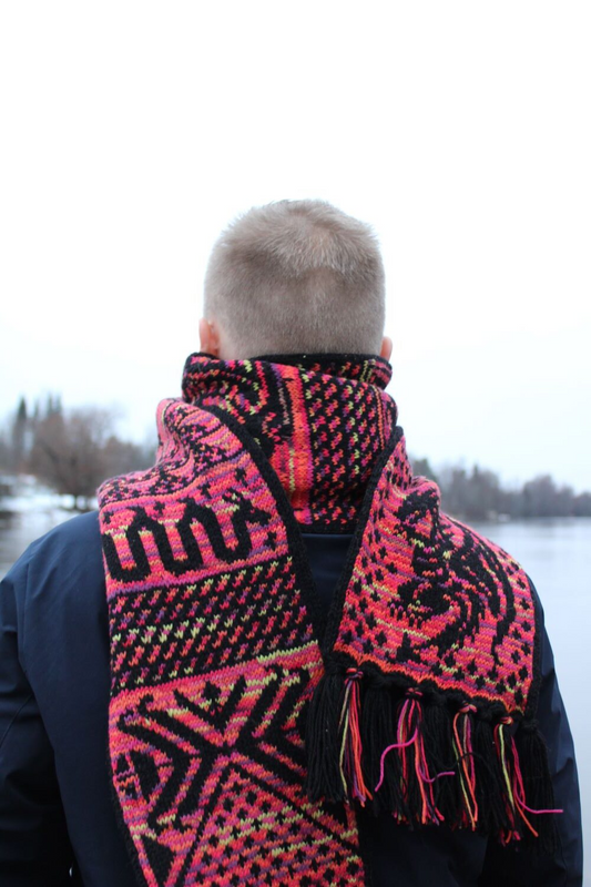 Spirit of Dragon-kaulahuivi, neuleohje