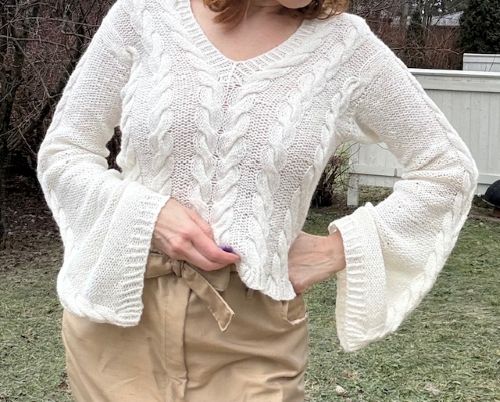 Halla-neulepusero, neuleohje