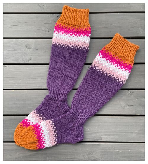 Huolettomat-villasukat, neuleohje