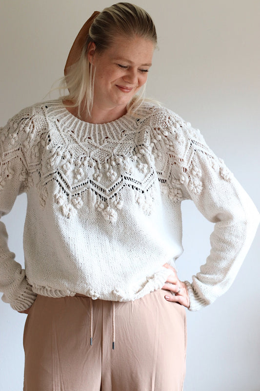 Janina-villapaita, neuleohje